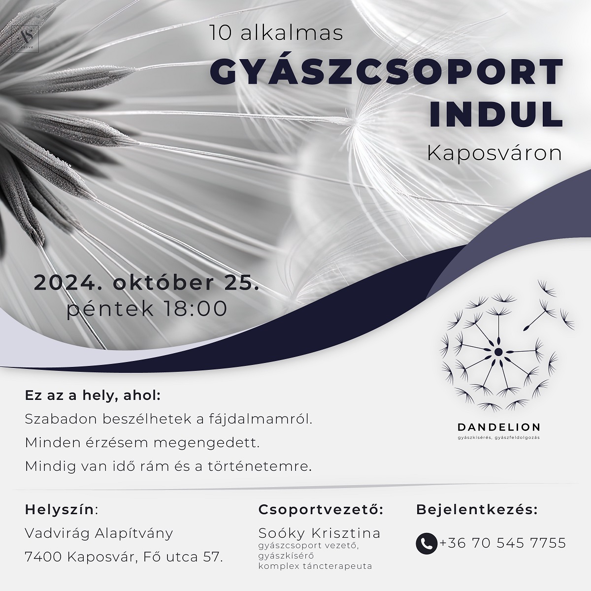 Kaposváron induló gyászcsoport